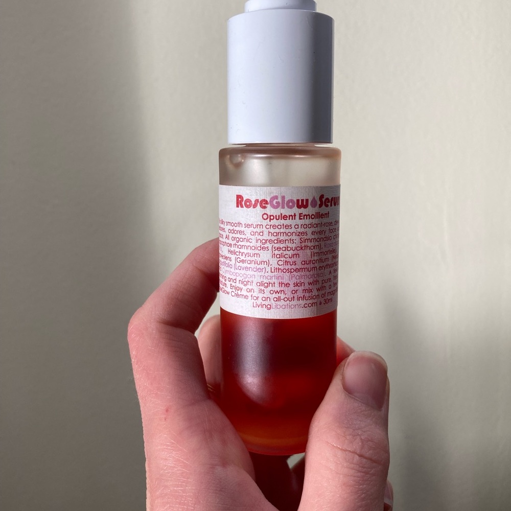Living Libations Rose Glow Serum 30ml (80% full)